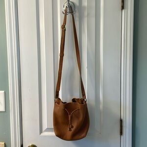 Portland Leather “Almost Perfect” Small Bucket Bag in Honey